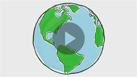 Cartoon Earth Globe Spinning Stock Video