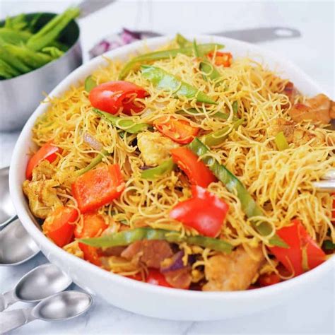 Singapore Curry Vermicelli Noodles 20 Minute Recipe Christie At