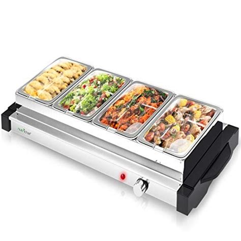 Buy Chef Electric Hot Plate Food Warmer 4 Plate Buffet Server Chafing