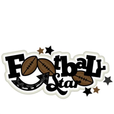 Football Star SVG scrapbook title Football svg title Football svg cut files Football title svg ...