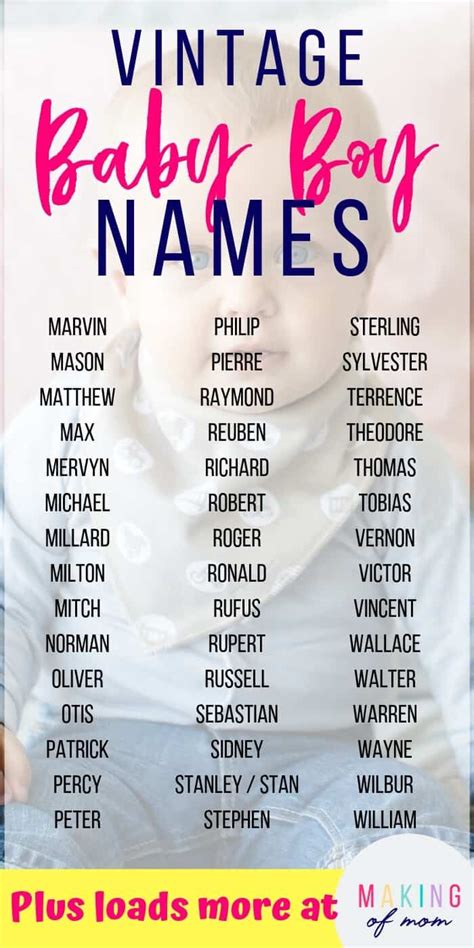 100 Old Fashioned Baby Boy Names Making A Comeback In 2020 In 2020