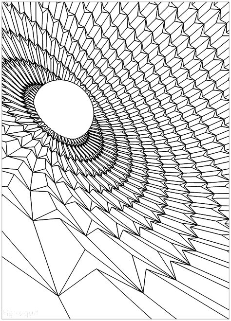 Black Hole Psychedelic Adult Coloring Pages