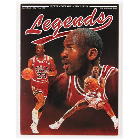 Michael Jordan Signed Legends Sports Memorabilia Magazine Jsa Aloa