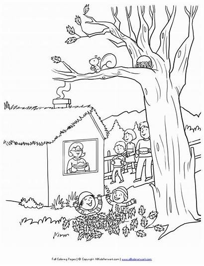 Fall Coloring Pages Printable Autumn Sunday Bible