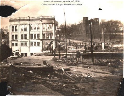 Ruins Of Downtown Buildings Bangor 1911 Maine Memory Network