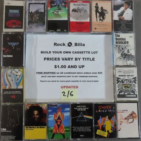 1 and up arena rock 70s to 90s led zeppelin rush build your lot cassette tapes 7 00 picclick