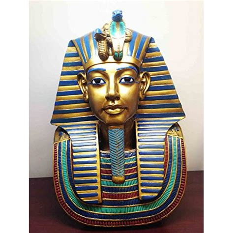 Large Egyptian Pharaoh King Tut Bust Statue Detailed Craftsmanship