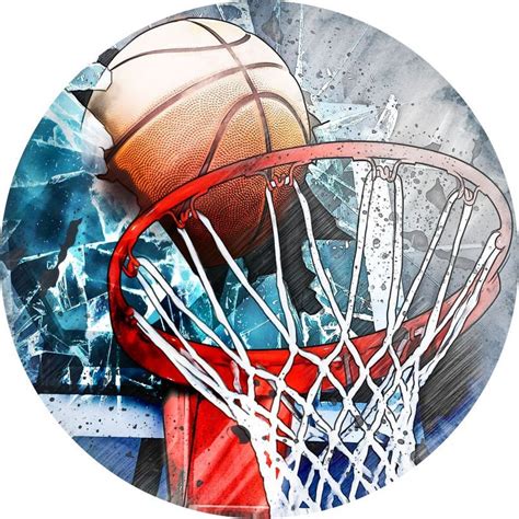Basketball Decal Full Color Basketball Decal Sport Sticker Etsy