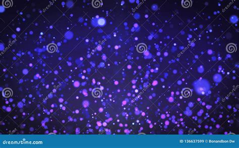 Purple Particles Background Dust Particles With Real Lens Flare Stock Image