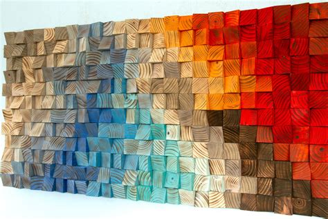 Rainbow Wood Wall Art 2019 Trends Abstract Painting On Wood Etsy Ireland