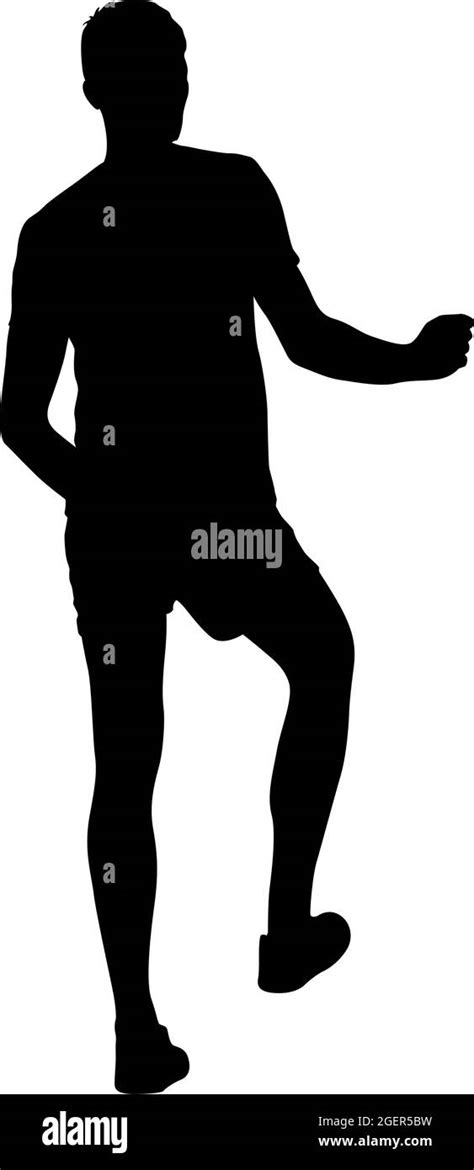 Silhouette People In Different Poses Bent Over On A White Background Stock Vector Image And Art