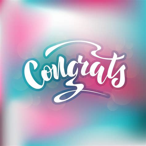 Congratulation Card Vector Hand Drawn Phrase Hand Lettering Poster