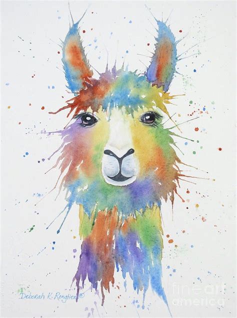 Art Watercolor Watercolor Projects Watercolor Animals Llama Painting