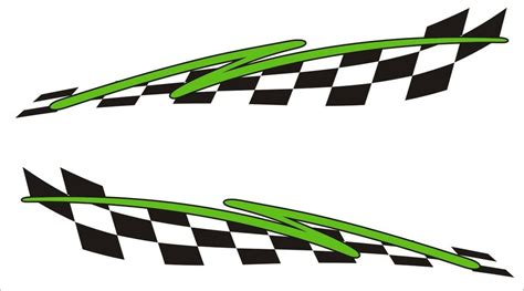 Download racing stripes stock vectors. 2x Flash chequered flag vinyl stickers graphics decals car ...