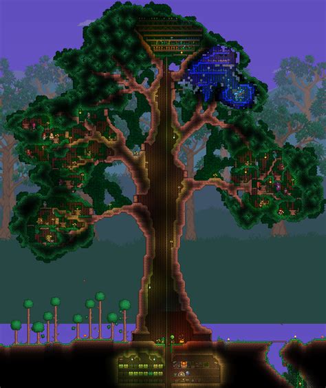 My First Build A Living Tree Base Rterraria