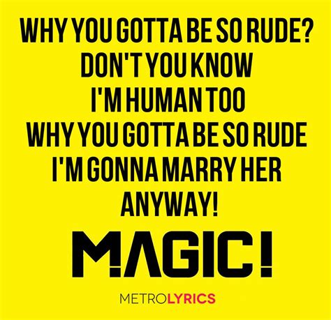 Magic Rude Lyrics Rude Lyrics Magichtml