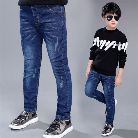 Winter Fashion Kids Trousers For Boy Tight Jeans Christmas Cool Boy