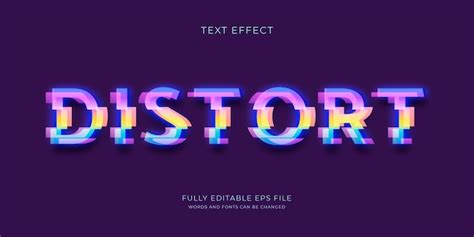 Free Vector Realistic Glitch Text Effect