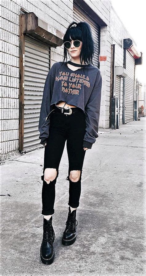 23 Cool Dark Grunge Outfit Ideas Fashion Is My Passion Grunge Outfits Grunge Fashion Edgy