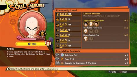 You can't use them in your inventory, and they're a seemingly random however, giving gifts in dbz kakarot is incredibly vital if you want to power up your soul emblems and community boards. Dragon Ball Z: Kakarot Community Board guide - Polygon