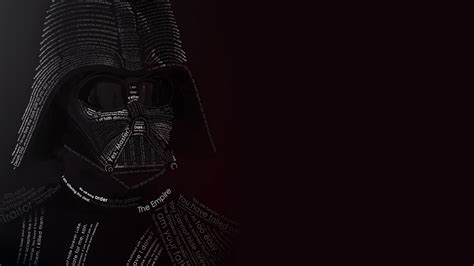 Free Download Darth Vader Typographic Portrait Wallpaper For Desktop K X X