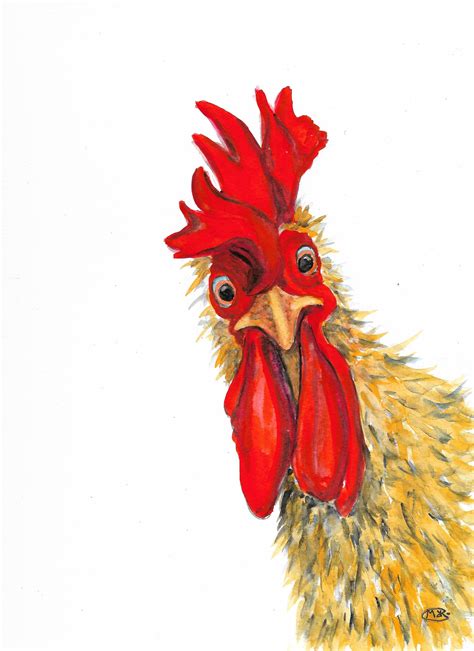 cool rooster drawings