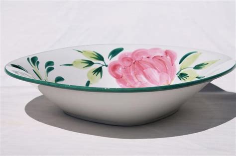 Big Ceramic Salad Bowl Or Pasta Bowl Vintage Hand Painted Italian Pottery