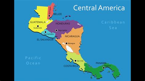 Bibliografía Finalizando Rodeado Mapa De Centroamerica Con Sus