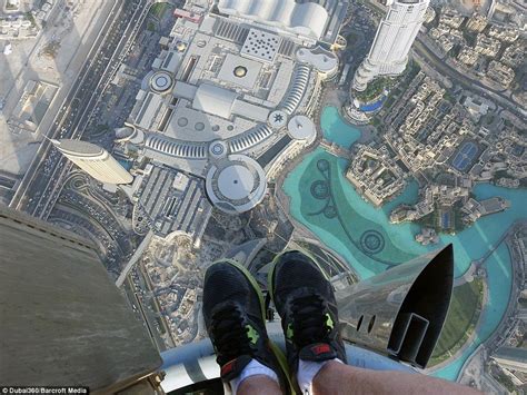 Photographer Takes Nauseating Selfie On Top Of Burj Khalifa Burj
