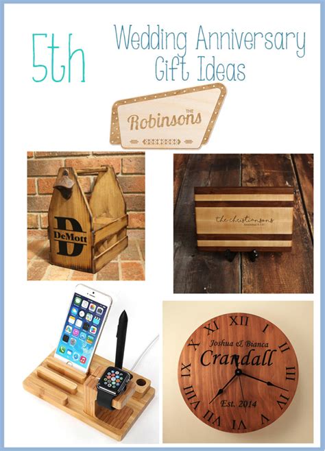 5 year anniversary gift ideas made from wood. Not So Traditional Wedding Anniversary Gifts: Years 1-5 ...