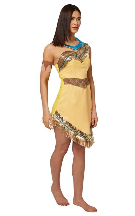 Ladies Pocahontas Costume Official Womens Disney Fancy Dress Native American Ebay