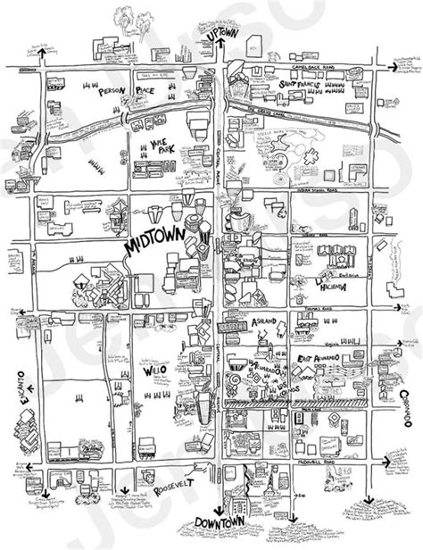 Phoenix Midtown Map Jen Urso Design