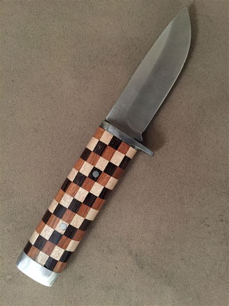 Knife Handle Made Of Wenge Jatoba And Maple Knife Handle Making