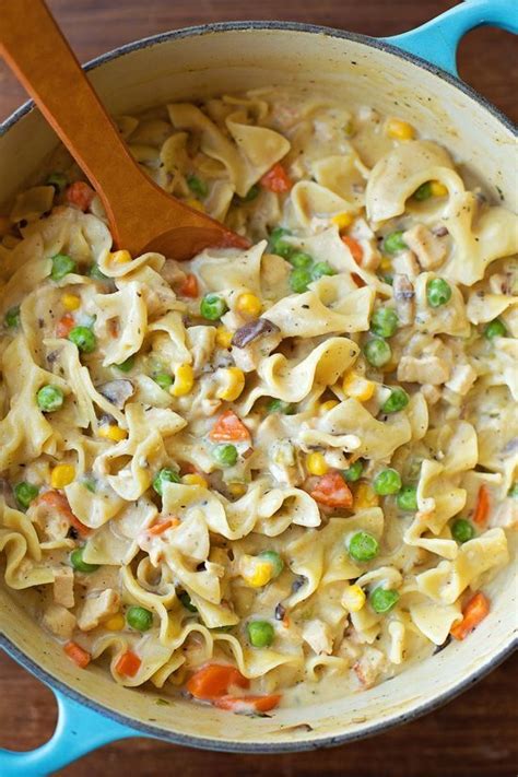 This one pot chicken and rice dinner is the perfect weeknight dinner solution, easily incorporating any leftovers in one healthy and tasty dish. Chicken Pot Pie Noodles Recipe {+VIDEO} | Life Made Simple ...
