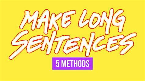 How To Make Long English Sentences Using 5 Methods Speak English With