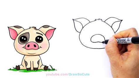The Gallery For How To Draw A Cute Cartoon Pig
