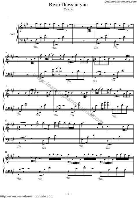 This piece has been transposed from the original key and simplified to be. Yiruma - River Flows in You(version2) Free Piano Sheet Music | Learn How To Play Piano Online
