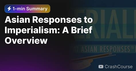 Asian Responses To Imperialism A Brief Overview — Eightify
