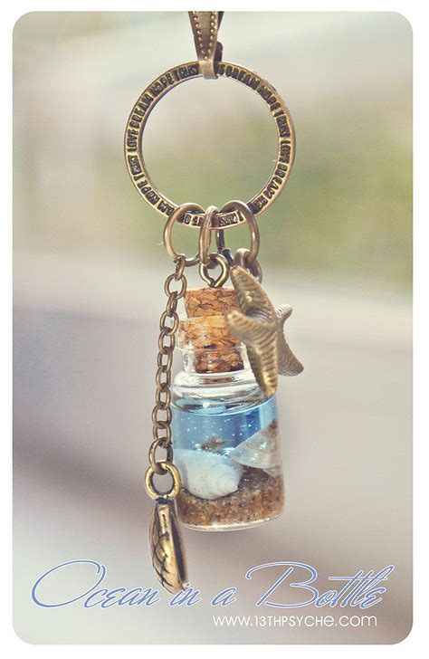 Ocean In A Bottle Necklace Vial Necklace With Shells Mini Glass