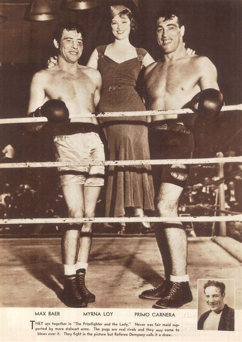 max baer myrna loy primo carnera in the prizefighter and the lady 1933 boxing images