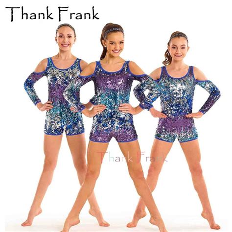 New Sequin Jazz Dance Costumes Girls Women Long Sleeve Jazz Modern Dance Clothing Adult Stage