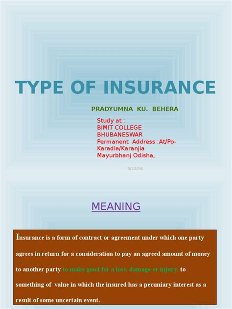 One of the many types of insurance documents is the car insurance certificate. types of insurance | Reinsurance | Liability Insurance