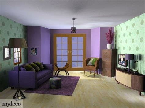 Purple And Green Living Room Interior House Colors Living Room Inspiration Room Inspiration
