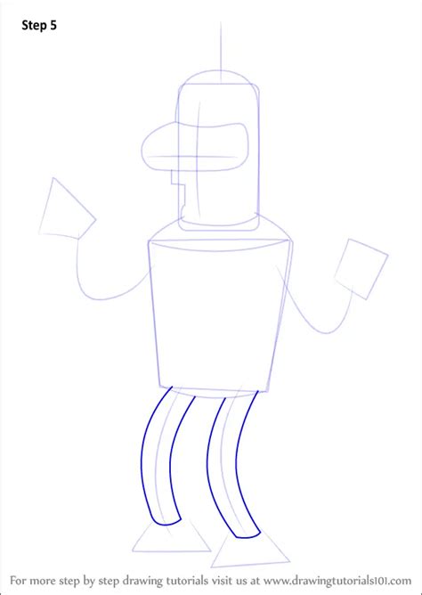 Learn How To Draw Bender From Futurama Futurama Step By Step