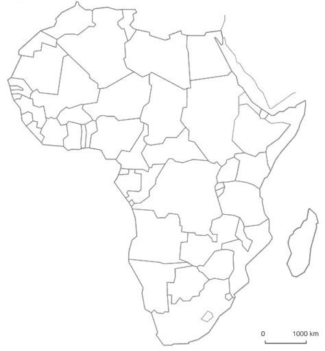 Mapa De Africa Mudo Politico