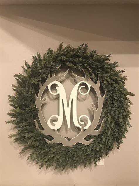 Monogram wreath | Antler monogram wreath, Antler monogram, Monogram wreath