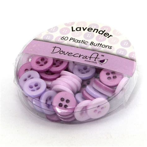 Buttons Dovecraft Lavender 60 Pieces Hobbyplace