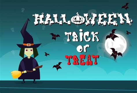 Premium Vector Happy Halloween Trick Or Treat Celebration Greeting