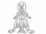 Angewomon Lineart sketch template