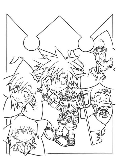 Chibi Kingdom Hearts Coloring Page Free Printable Coloring Pages For Kids